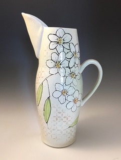 Karen McKee Pitcher with Flowers